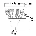 ISOLED Reflectorlamp MR16 dimbaar GU5,3 5,7W 400lm 5000K 38° CRI >83 dimbaar