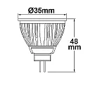 ISOLED LED reflectorlamp MR11 G4 3W 220lm 2700K 38° CRI 80-89 dimbaar
