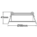 ISOLED Downlight IP44, gesatineerd, wit 