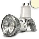 LED spot COB, GU10, 5.5W 2700K 320lm 282cd 70°, dimmable, brushed aluminium