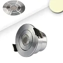 Inbouwarmatuur IP40, aluminium geborsteld  3,4W 200lm 3000K 45° 45° CRI 80-89