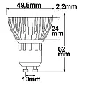 ISOLED Reflectorlamp GU10 dimbaar GU10 6W 460lm 2700K 70° CRI >83 dimbaar