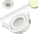 SMD Recessed LED spot, prismatic, IP40, Ø 8.2cm, 8W 2700 650lm 120°, swivelling, dimmable, white