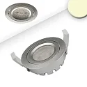 SMD Recessed LED spot, prismatic, IP40, Ø 8.2cm, 8W 2700 650lm 120°, swivelling, dimmable, silver