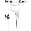 ISOLED Armatuur met grondpen CUBE IP65, antraciet 