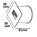 ISOLED Inbouwarmatuur IP65, zilver  3,8W 100lm 3000K CRI 80-89