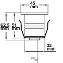 ISOLED Inbouwarmatuur IP67, aluminium  2W 160lm 3000K CRI 80-89