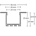 ISOLED Inbouwprofiel WING20, aluminium