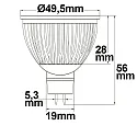 ISOLED Reflectorlamp MR16 GU5,3 6,4W 540lm 2700K 120° CRI 80-89 