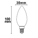 ISOLED Filamentlamp kaarsvorm dimbaar E14 2,2W 200lm 2700K 360° CRI 80-89 dimbaar