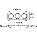 recessed mounting frame AR111, angular, swivelling, incl. fastening ring, die-cast aluminium