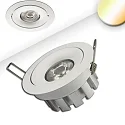 Recessed LED spot SUNSET, 15W 2200-3100K 1000lm 45°, CRI >95, dim-to-warm, swivelling, white