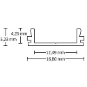 ISOLED Opbouwprofiel SURF12 BORDERLESS FLAT, aluminium