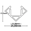 ISOLED corner profile CORNER11, anodised aluminium