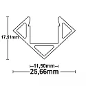 ISOLED corner profile CORNER11, anodised aluminium