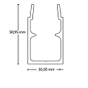 ISOLED Profiel MR2 begaanbaar, toegankelijk, aluminium