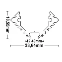 ISOLED LED corner profile CORNER12, anodized aluminium, 200cm