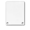 Accessory for SURF24 / DIVE24 FLAT with COVER12 - aluminium endcap EC45 (2 pc.), incl. screws, white RAL 9010