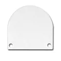 Accessory for SURF24 / DIVE24 FLAT with COVER13 - aluminium endcap EC46 (2 pc.), incl. screws, white RAL 9010