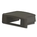 Accessory for profile SURF12 FLAT - endcap (1 pc.), EC2B, black, with cable opening