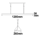 ISOLED LED pendant luminaire OFFICE PRO Up+Down, UGR<19, 20+40W 4000K 6000lm 115°, CRi >90, 1-10V dimmable, silver