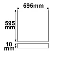 ISOLED LED panel Professional Line 600 UGR<19 8H, IP40, 36W 4000K 4500lm 120°, white RAL 9016, TRIAC dimmable