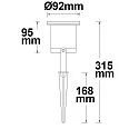 ISOLED Opbouw armatuur draaibaar, roteerbaar GU10 IP65, zwart dimbaar