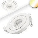 Recessed LED spot SUNSET with variable depth, 9W 2000-2800K 530lm 45°, dim-to-warm, swivelling, white