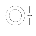 ISOLED Afdekking rond, zwart