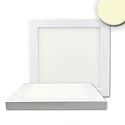 Outdoor LED ceiling luminaire SLIM 18MM, IP52, 22 x 22cm, transformer integrated, white / diffuse, 18W 3000K 1350lm 120°