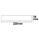 ISOLED Outdoor LED ceiling luminaire SLIM 18MM, IP52, 22 x 22cm, transformer integrated, white / diffuse, 18W 3000K 1350lm 120°