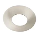Round aluminium cover for recessed spot Sys-68, with beveled edge, brushed nickel