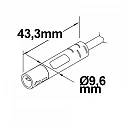 Aansluitstekker FEMALE 100CM, 2x0.75 met open Kabel, 2-polig, groen, wit