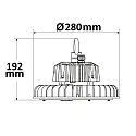 ISOLED LED hall lighting spot FL, ball impact resistant, IP65, 200W 28000lm, DALI dimmable, 5700K 90°