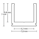 ISOLED Opbouwprofiel SURF6, aluminium geëloxeerd