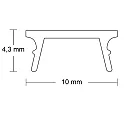 ISOLED Accessory for profile SURF8 / UP8 / UP10 - cover COVER23 opal / satined, 65% translucency, 200cm