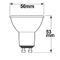 ISOLED LED spot SUNSET, dim-to-warm, GU10, 5.5W 2200-3000K 345lm 410cd 60°, CRi >90, silver