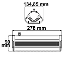 ISOLED Halstraler LN asymmetrisch, dimbaar IP65, zwart dimbaar