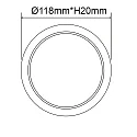 ISOLED LED downlight Flex 8W, IP52, UGR<19, suitable for offices, DA 5-10cm, not dimmable, white, 8W 4000K 750lm 120°