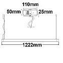 ISOLED LED hanging lamp FRAME, IP40, length 122.2cm, 40W ColorSwitch 3000-5700K 3600lm 120°, black