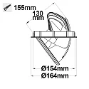 ISOLED Downlight SPHERE draaibaar, roteerbaar IP42, wit 