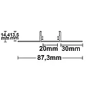 ISOLED Droogbouwprofiel T-Profil 20, aluminium