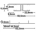 ISOLED Droogbouwprofiel PLANAR, zilver
