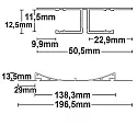 ISOLED Droogbouwprofiel DOUBLE CURVE, zilver