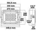 ISOLED Outdoor LED floodlight SMD 75°*135°,150W, IP66, adjustable, 1-10V dimmable, 4000K 17000lm 135°