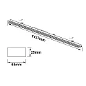 ISOLED Lineair licht FastFix Linearsystem S dimbaar IP40, wit dimbaar 75W 10500lm 4000K 30° 30° CRI 80-89 143.7cm