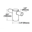 ISOLED Accessory for Street Light HE75-115 - double mast adapter, inner-Ø 6.5cm to 8cm