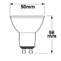 ISOLED Prismatic LED spot, GU10, 5W 3000K 430lm 899cd 45°, CRi >90, dimmable, partially satined