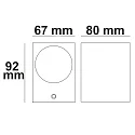ISOLED Wandarmatuur down, hoekig GU10 IP54, zwart 