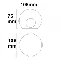 Outdoor LED wall luminaire Up&Down 4*1W CREE, with focus lenses, 4-seitig, IP54, 4W 32000K 350m, aluminium, sand black